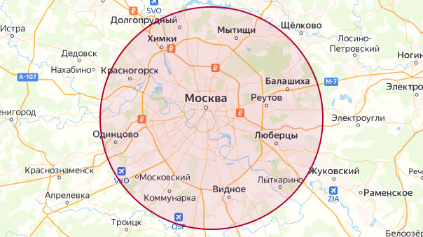 Регион обслуживания сервиса по ремонту техники Neff в Москве и Подмосковье
